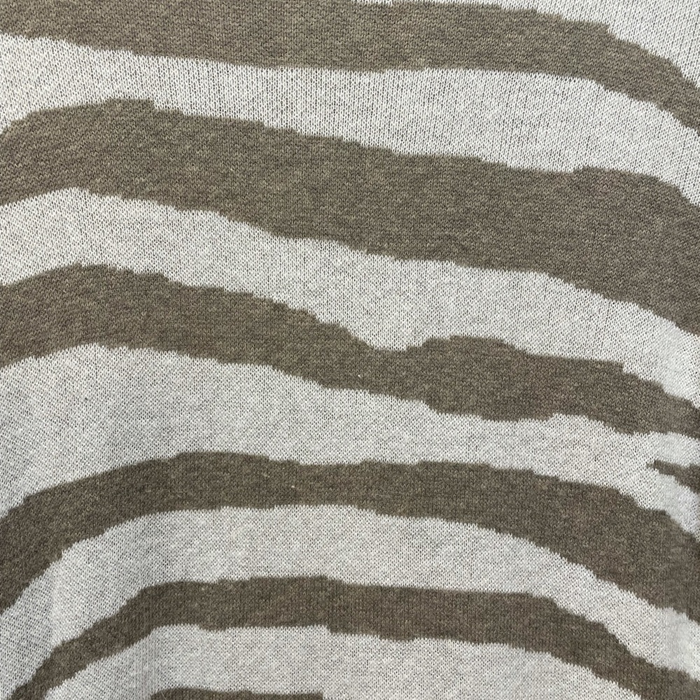 A New Day Animal Print Striped Crewneck Pullover Cotton Sweater Size XS - Picture 5 of 12